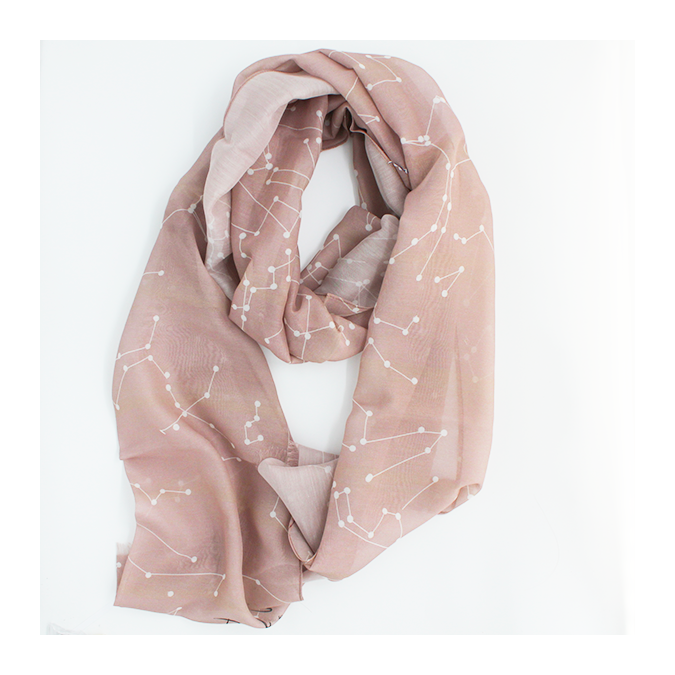 Etole coton et soie Constellation beige