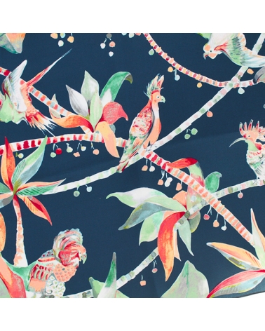 silk scarf with birds